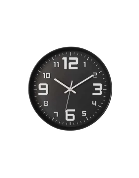 Ρολόι Τοίχου Oriana Ferelli Z-1207-A Φ29.3cm - Μαύρο Καντράν με Λευκούς Αριθμούς