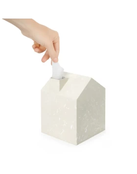 Κάλυμμα Κουτιού Χαρτομάντηλων Umbra Casa 023340-1351 Off-White 13x13x17cm