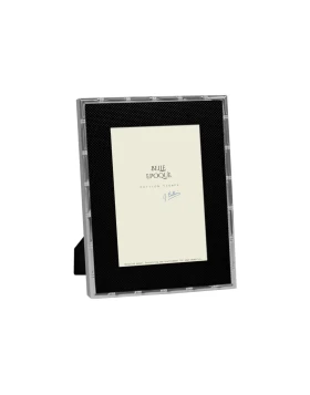 Κορνίζα 13x18 Belle Epoque Ασημί Γυαλιστερό & Velvet Noir - Μεταλλική 5802