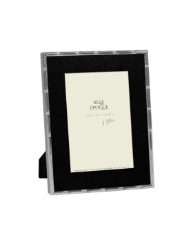 Κορνίζα 15x20 Belle Epoque Ασημί Γυαλιστερό & Velvet Noir - Μεταλλική 5803