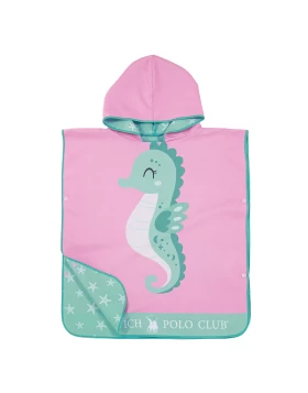 GREENWICH POLO CLUB JUNIOR ΠΟΝΤΣΟ ΘΑΛΑΣΣΗΣ 50Χ115 4176 MINT, PINK