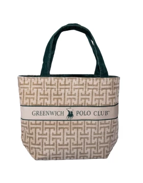 GREENWICH POLO CLUB ΤΣΑΝΤΑ ΘΑΛΑΣΣΗΣ 55Χ40 ESSENTIAL 5229 GREEN, TAUPE