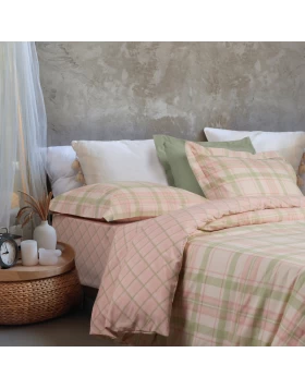 DAS HOME ΣΕΤ ΣΕΝΤΟΝΙΑ ΜΟΝΑ ΜΕ ΛΑΣΤΙΧΟ CASUAL 5443 MINT, PINK