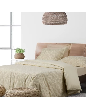 DAS HOME ΣΕΤ ΣΕΝΤΟΝΙΑ ΜΟΝΑ ΜΕ ΛΑΣΤΙΧΟ CASUAL 5444 IVORY, TAUPE