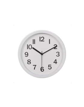  Λευκό Ρολόι Τοίχου Στρογγυλό Πλαστικό Φ22εκ - Iliadis - 92651