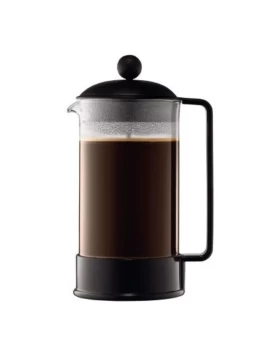 Bodum 1548-01 Brazil Πρέσα Καφέ French Press 8 Φλιτζάνια 1.0L - Μαύρο