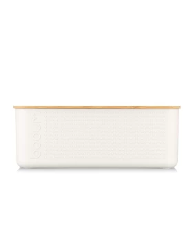 Bodum 11555-913 Bistro Ψωμιέρα με Καπάκι από Bamboo / Ξύλο Κοπής - Λευκό