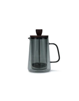 Salt&Pepper 800203 French Press Luma 350ml - Smoked Glass με Ξύλινο Καπάκι