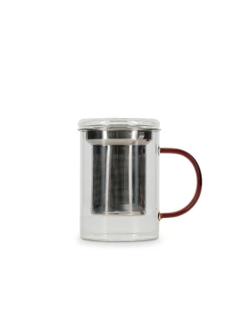 ONA 704120 Liv κούπα τσαγιού 430 ml με φίλτρο και καπάκι, amber
