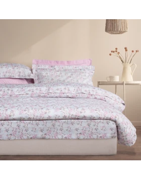 DAS HOME ΣΕΝΤΟΝΙΑ ΣΕΤ ΥΠΕΡΔΙΠΛΑ EXECUTIVE 1724 LIGHT GREY, PINK