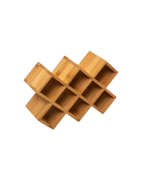 5five 167735 Θήκη Μπαχαρικών Bamboo για 8 Βαζάκια 23,6x7,9x16 εκ.