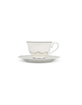 Salt&Pepper 856236 Σετ 2 Φλιτζάνια & Πιατάκια Odette 190ml - New Bone China