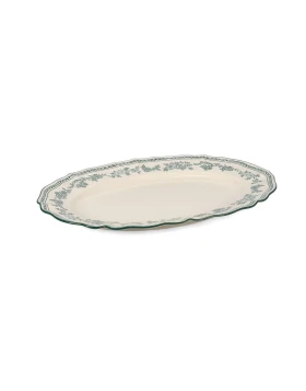Salt&Pepper 803354 Οβάλ Πιατέλα Cyril 32,5cm - Green Floral Porcelain