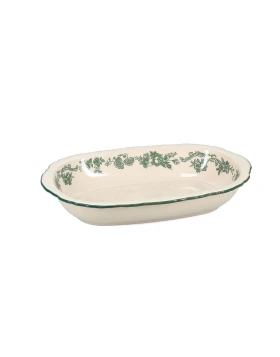 Salt&Pepper 803356 Βαθιά Οβάλ Πιατέλα Cyril 31,5cm - Green Floral Porcelain