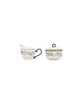 Salt&Pepper Σετ Ζαχαριέρα & Γαλατιέρα Cyril - Green Floral Porcelain