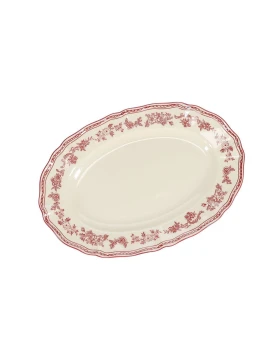 Salt&Pepper 803374 Οβάλ Πιατέλα Cyril 32,5cm - Burgundy Floral Porcelain