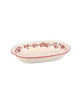 Salt&Pepper 803376 Βαθιά Οβάλ Πιατέλα Cyril 31,5cm - Burgundy Floral Porcelain