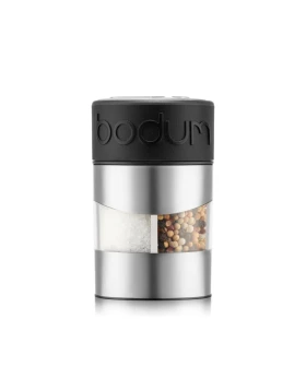 Bodum Twin 11002-01 Μύλος Αλατιού και Πιπεριού 2-σε-1 - Black/Stainless Steel