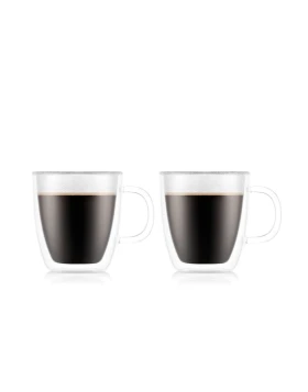 Bodum Bistro 10604-10 Σετ 2 Κούπες Διπλού Τοιχώματος με Λαβή 0.3L 