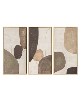 Πίνακας Τρίπτυχο Σετ 3 Τεμαχίων Espiel YFA101 Organic Shapes (105x70cm συνολικά)