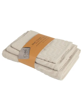 DAS HOME ΣΕΤ ΠΕΤΣΕΤΕΣ 3ΤΕΜΑΧΙΩΝ BEST 0880 BEIGE