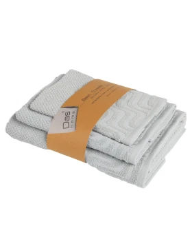 DAS HOME ΣΕΤ ΠΕΤΣΕΤΕΣ 3ΤΕΜΑΧΙΩΝ BEST 0881 GREY