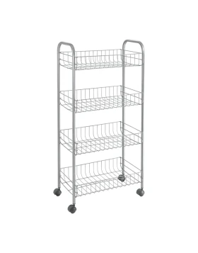 Metaltex Ascona 340104001 Τρόλεϊ Κουζίνας 4 Επιπέδων 41x23x84 εκ.