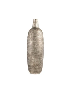Μεταλλικό Βάζο Δαπέδου Zen Collection 52796 Ασημί Αντικέ 19 x 60,5 εκ.