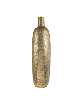 Μεταλλικό Βάζο Δαπέδου Zen Collection 19,5x70,5 εκ. Χρυσό Αντικέ (52801)