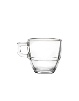 RCR Σετ 6 Κρυστάλλινα Φλιτζάνια Moka / Lungo Στοιβαζόμενα Caffè 120ml