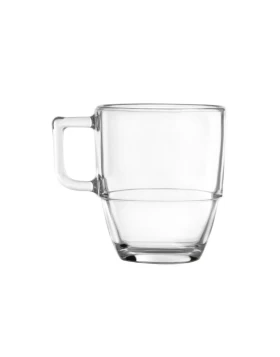 RCR Σετ 6 Κρυστάλλινες Κούπες Americano / Cappuccino Στοιβαζόμενες Caffè 350ml