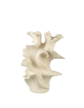 Κεραμικό Βάζο Μπεζ Ακανόνιστο 27,5x19x37εκ. Zen Collection 52955