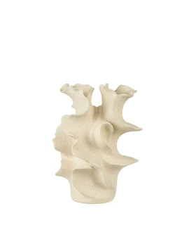 Κεραμικό Βάζο Μπεζ Ακανόνιστο 21x14,5x26,5εκ. Zen Collection 52956