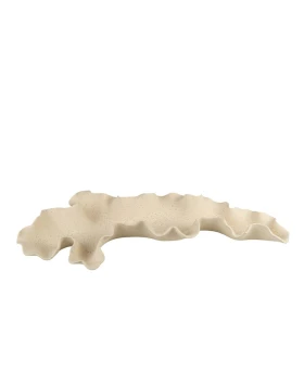 Κεραμική Πιατέλα Μπεζ Ακανόνιστη 53x25x6εκ. Zen Collection 52957