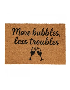 Πατάκι Εισόδου 59x39cm “More Bubbles, Less Troubles” MRShome