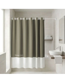 Κουρτίνα Μπάνιου Αδιάβροχη Estia Tone Lab Stone Clay 180x194 εκ. 02-40314