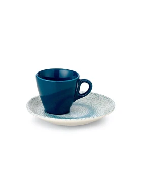 Φλιτζάνι Espresso 100ml με Πιατάκι Cryspo Trio Capri 47.140.17