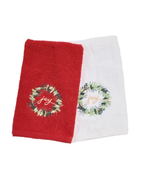 DAS HOME CHRISTMAS ΠΟΤΗΡΟΠΑΝΑ ΣΕΤ 2ΤΜΧ 30X50 0906 RED, WHITE