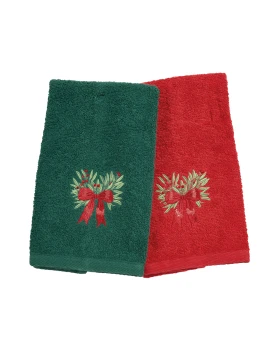 DAS HOME CHRISTMAS ΠΟΤΗΡΟΠΑΝΑ ΣΕΤ 2ΤΜΧ 30X50 0908 GREEN, RED
