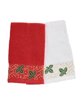 DAS HOME CHRISTMAS ΠΟΤΗΡΟΠΑΝΑ ΣΕΤ 2ΤΜΧ 30X50 0909 RED, WHITE