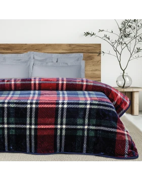 DAS HOME ΚΟΥΒΕΡΤΑ VELOUR ΥΠΕΡΔΙΠΛΗ 1385 MULTICOLOR