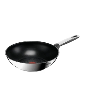 Tefal Emotion+ Τηγάνι Wok 28cm Inox Αντικολλητικό E32719