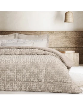 DAS HOME ΚΟΥΒΕΡΤΟΠΑΠΛΩΜΑ SHERPA ΜΟΝΟ 1393 TAUPE