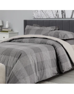 DAS HOME ΣΕΤ ΣΕΝΤΟΝΙΑ ΜΟΝΑ ΜΕ ΛΑΣΤΙΧΟ CASUAL 5458 BEIGE, GREY