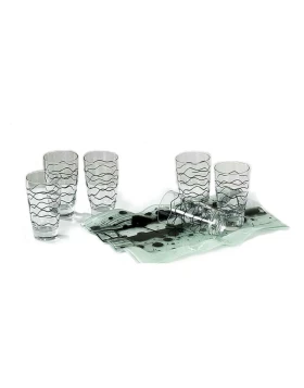 Σετ δίσκος 6 ποτήρια Moda Mostra Splash 17111S