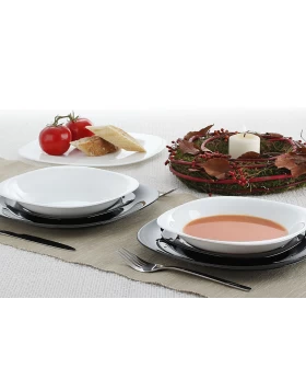 Σετ πιάτα 19 τμχ Luminarc Carine Black & White