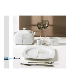 Σετ  πιάτα φαγητού 20 τμχ Cryspo Trio Kyoto Gold