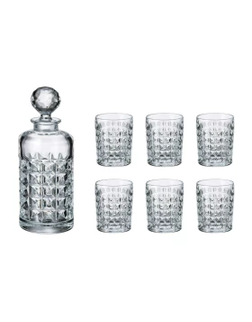 Σετ καράφα 6 ποτήρια ουίσκυ Crystalite Bohemia Diamond