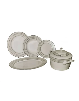 Σετ πιάτα φαγητού 72 τμχ πορσελάνη Platinum Lines