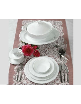 Σετ πιάτα φαγητού 72 τμχ Cryspo Trio Jasmine